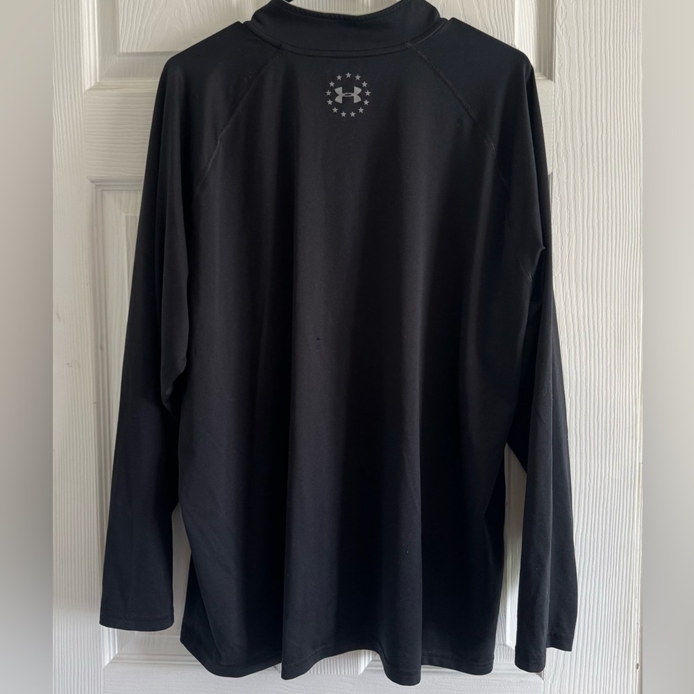 Under Armour Wounded Warrior Project Mens 2XL Loose Heatgear 1/4 Zip Shirt Black - Picture 2 of 7